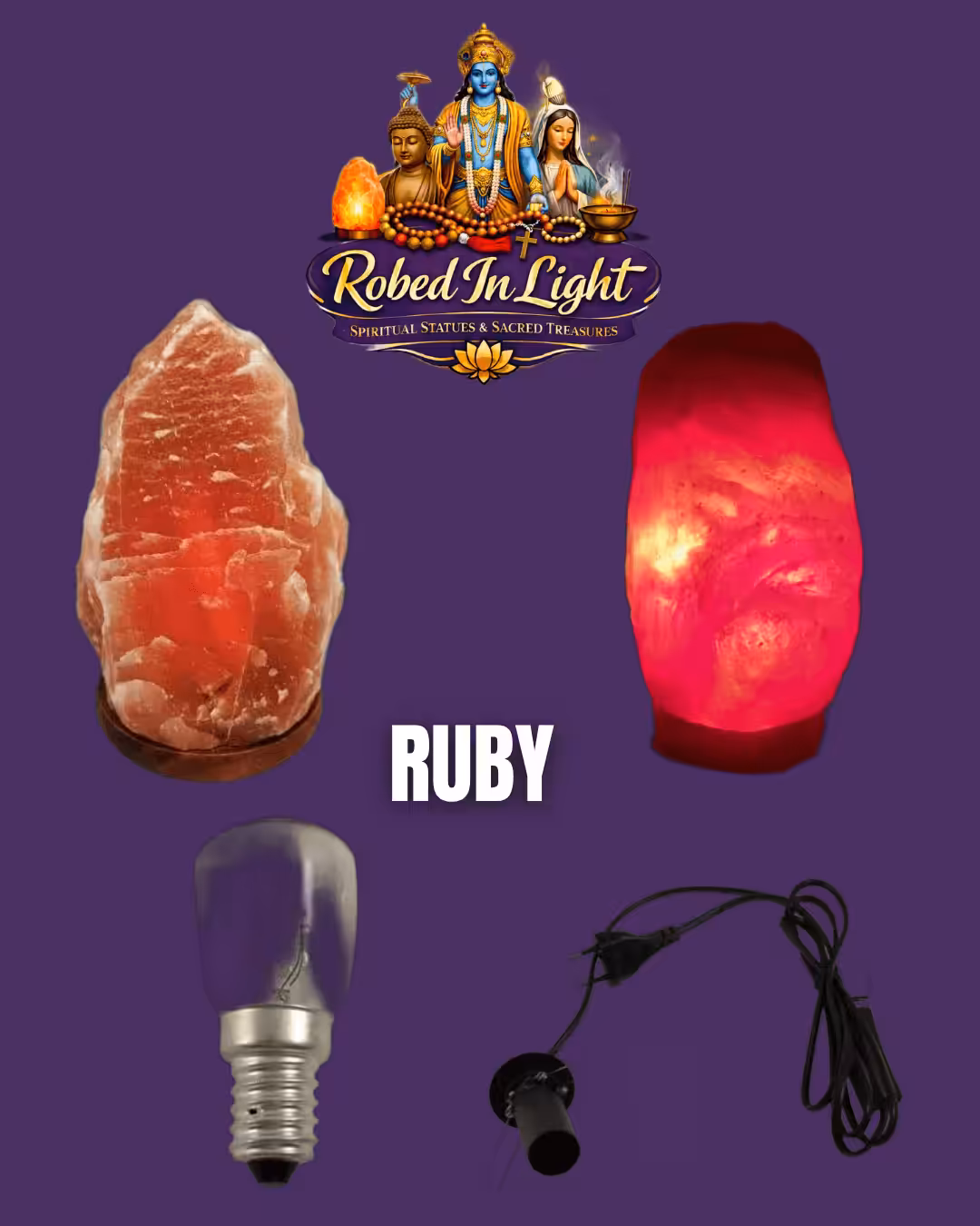 Natural Himalayan Salt Lamp Ruby Red