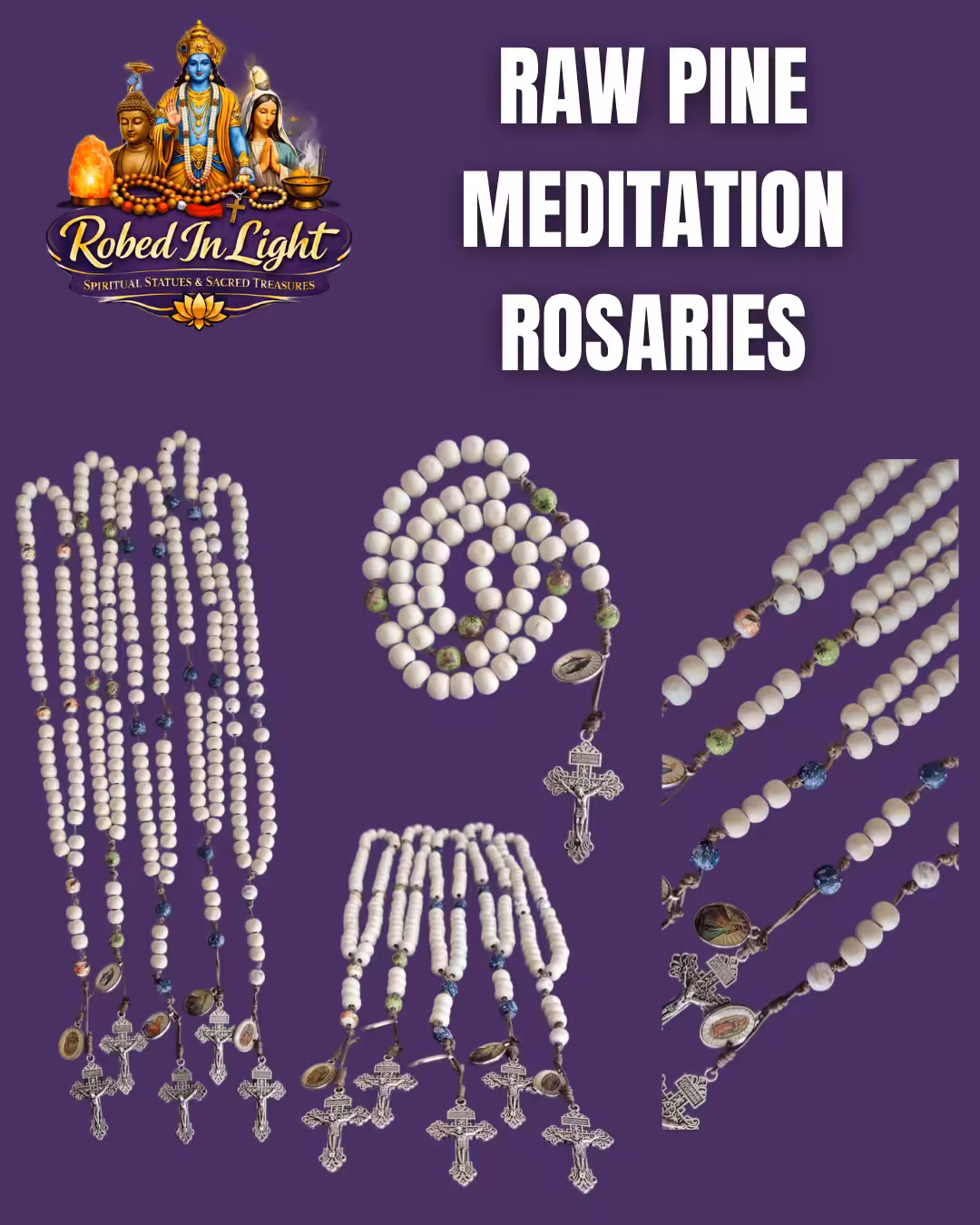 RAW PINE MEDITATION ROSARIES