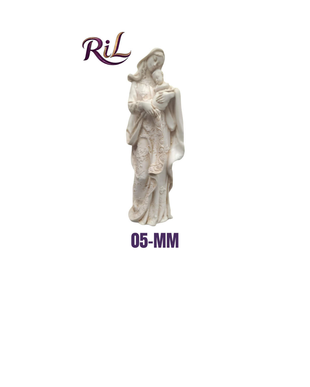 05 MM Mother Mary Holding baby Jesus 17cm x 5cm R200
